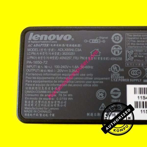 Charger Lenovo 20V 3.25A Square Mouth-449